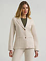 Women's Wrangler Western Pinstripe Blazer in Cream back view