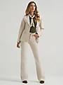 Women's Wrangler Cream Pinstripe Blazer side view