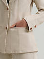 Wrangler Western Pinstripe Blazer fabric and pocket detail