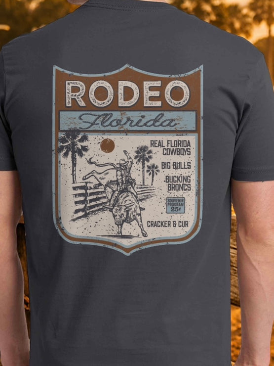 Youth Florida Rodeo grey youth shirt back graphic