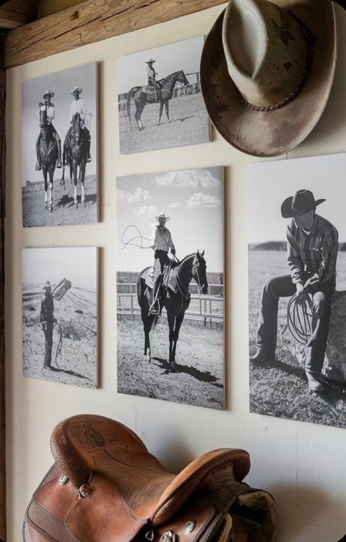 Western ranch photography above a saddle